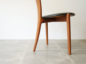 Erik Andersen Palle Pedersen Chair with rosewood inlays エリック・アンダーセンパレ・ペダーセン ローズウッドの嵌め込みのある背もたれの椅子 ダイニングチェア北欧ヴィンテージ 椅子の背もたれの曲線