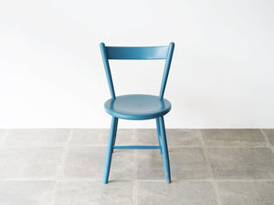 ボーエ・モーエンセン 青い椅子 北欧ビンテージ ダイニングチェア Børge Mogensen Blue chair モーエンセンの椅子の正面やや上から