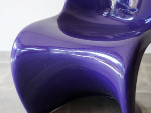 パントンチェア ヴィンテージ ハーマンミラー パープル 廃盤 紫 ヴェルナー・パントン Verner Panton Panton Chair purple herman miller 椅子の座面と脚　傷や汚れあり