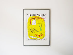 Marc Chagall The Yellow Background Lithographic poster Mourlot マルクシャガール 黄色の背景 ムルロ工房 マーグ画廊 ヴィンテージポスター シャガール リトグラフ