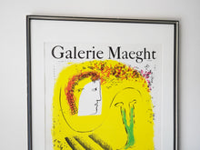 画像をギャラリービューアに読み込む, Marc Chagall The Yellow Background Lithographic poster Mourlot マルクシャガール 黄色の背景 ムルロ工房 ヴィンテージポスター シャガール リトグラフ パリのマーグ画廊
