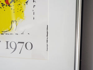 Marc Chagall The Yellow Background Lithographic poster Mourlot マルクシャガール 黄色の背景 ムルロ工房 ヴィンテージポスター シャガール リトグラフ マーグ画廊の展示会ポスター