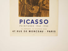 画像をギャラリービューアに読み込む, Pablo Picasso “Peintures” Lithographic poster
