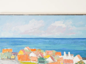 Per Flemming Scenery from Bornholm with ocean view デンマークの海の景色 油絵 インテリアアート 海の絵