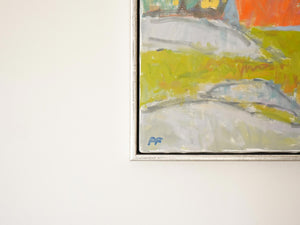 Per Flemming Scenery from Bornholm with ocean view デンマークの海の景色 油絵 インテリアアート PFのサイン入り