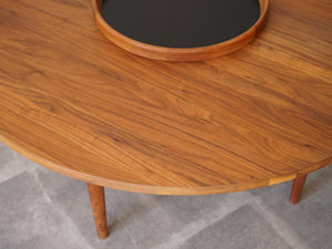 ナナディッツェルの丸テーブル 北欧デザインインテリア センターテーブル Nanna Ditzel Model ND126 Table ウォルナットの天板