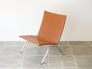Poul Kjærholm PK22 Chair leather ekc vintage ポールケアホルム イージーチェア  EKC製ヴィンテージ レザー やや上から