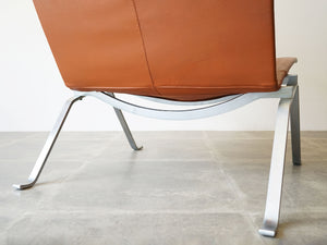 Poul Kjærholm PK22 Chair leather ekc vintage ポールケアホルム イージーチェア  EKC製ヴィンテージ レザー 椅子の後ろ脚
