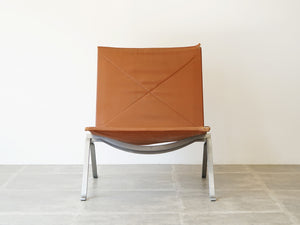 Poul Kjærholm PK22 Chair leather ekc vintage ポールケアホルム イージーチェア  EKC製ヴィンテージ レザー 椅子の正面