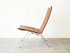 Poul Kjærholm PK22 Chair leather ekc vintage ポールケアホルム イージーチェア  EKC製ヴィンテージ レザー 側面