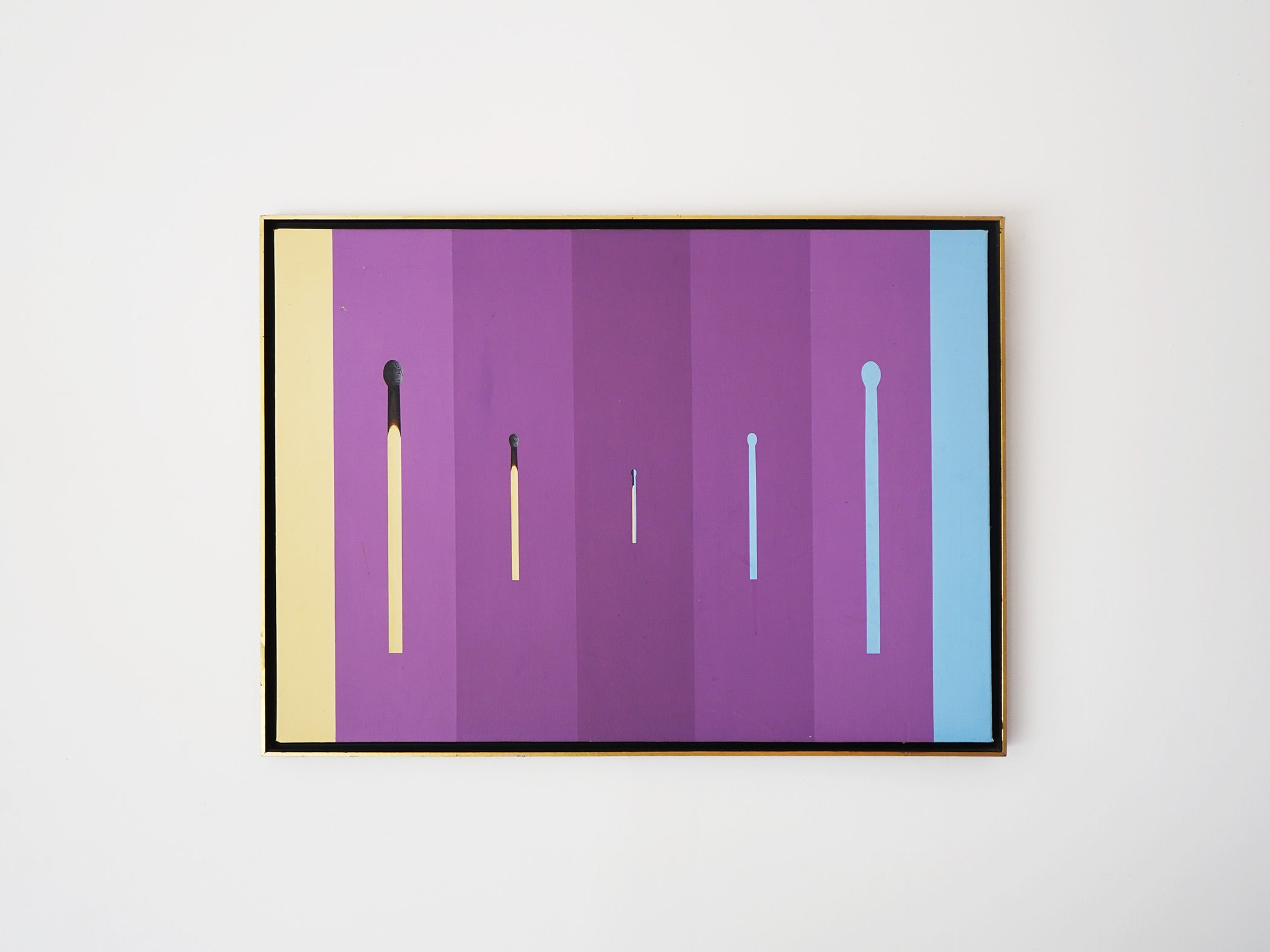 Jes Nordby Composition with matches イェスノルドビー マッチ棒のコンポジション デンマーク 油彩 キャンバス