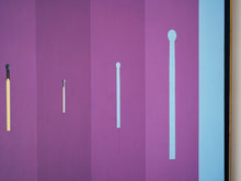 画像をギャラリービューアに読み込む, Jes Nordby Composition with matches イェスノルドビー マッチ棒のコンポジション デンマーク 油彩 キャンバス
