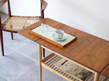 画像をギャラリービューアに読み込む, フィン・ユールの両翼延長式のコーヒーテーブル Finn Juhl coffee table with flip-down leaves Anton Kildeberg 北欧デザインのセンターテーブルの天面
