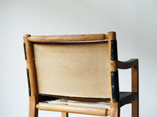 画像をギャラリービューアに読み込む, トーベ・レッダーセンの黒革のアームチェア 北欧デザイナーズチェア トーベ・キンド・ラーセン Tove Kindt-Larsen Tove Reddersen Unge Mennesker Chair 北欧チェアの背もたれの背面
