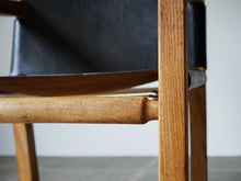 画像をギャラリービューアに読み込む, トーベ・レッダーセンの黒革のアームチェア 北欧デザイナーズチェア トーベ・キンド・ラーセン Tove Kindt-Larsen Tove Reddersen Unge Mennesker Chair 北欧チェアのフレーム
