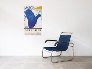 Le Corbusier Exhibition poster from Statens Museum for Kunst ル コルビュジエ ヴィンテージポスター デンマーク コルビュジエとマルセルブロイヤー