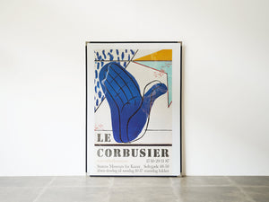 Le Corbusier Exhibition poster from Statens Museum for Kunst ル コルビュジエ ヴィンテージポスター デンマーク ポスター保管用ファイルご希望の方はお問い合わせください