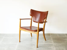 画像をギャラリービューアに読み込む, Peter Hvidt Orla Mølgaard-Nielsen Portex Armchair Fritz Hansen vintage niger leather ピーター・ビッツとオルラ・モルガート・ニールセンのアームチェア ナイジャーレザー張り 北欧ヴィンテージ デザイナーズチェア
