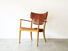 画像をギャラリービューアに読み込む, Peter Hvidt Orla Mølgaard-Nielsen Portex Armchair Fritz Hansen vintage niger leather ピーター・ビッツとオルラ・モルガート・ニールセンのアームチェア ナイジャーレザー張り 北欧ヴィンテージ デザイナーズチェア
