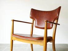 画像をギャラリービューアに読み込む, Peter Hvidt Orla Mølgaard-Nielsen Portex Armchair Fritz Hansen vintage niger leather ピーター・ビッツとオルラ・モルガート・ニールセンのアームチェア ナイジャーレザー張り 北欧ヴィンテージ デザイナーズチェア 椅子の上半分
