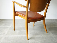 画像をギャラリービューアに読み込む, Peter Hvidt Orla Mølgaard-Nielsen Portex Armchair Fritz Hansen vintage niger leather ピーター・ビッツとオルラ・モルガート・ニールセンのアームチェア ナイジャーレザー張り 北欧ヴィンテージ デザイナーズチェア 椅子の後ろ脚
