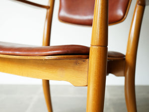 Peter Hvidt Orla Mølgaard-Nielsen Portex Armchair Fritz Hansen vintage niger leather ピーター・ビッツとオルラ・モルガート・ニールセンのアームチェア ナイジャーレザー張り 北欧ヴィンテージ デザイナーズチェア 椅子のフレーム