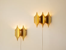 画像をギャラリービューアに読み込む, Bent Karlby Gothic Lyfa ベント カールビー ゴシック リーファ 北欧ヴィンテージ ブラケットライト ウォールランプ の点灯イメージ 2個
