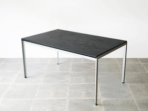 Poul Kjærholm  Academy table Rud Rasmussen 黒いワークデスク ポール・ケアホルム アカデミーテーブル ルド・ラスムッセン ヴィンテージ 木目が浮き出た黒の天板