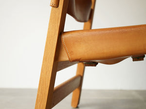 スパニッシュチェア ボーエモーエンセン 北欧名作チェア ヴィンテージ Børge Mogensen The Spanish Chair Model 2226 モーエンセンのラウンジチェアのフレームとレザー