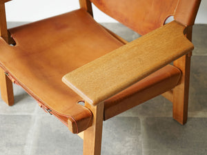 スパニッシュチェア ボーエモーエンセン 北欧名作チェア ヴィンテージ Børge Mogensen The Spanish Chair Model 2226 モーエンセンのラウンジチェアの広い肘掛け オーク材