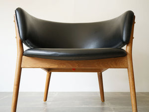 Nanna Ditzel Jørgen Ditzel Model 83 easy chair ナナ・ディッツェル&ヨルゲン・ディッツェル モデル83 黒革のイージーチェア 椅子の座枠