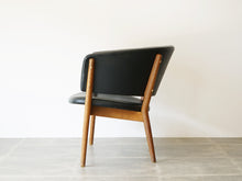 画像をギャラリービューアに読み込む, Nanna Ditzel Jørgen Ditzel Model 83 easy chair ナナ・ディッツェル&amp;ヨルゲン・ディッツェル モデル83 黒革のイージーチェア 椅子の側面
