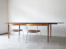 画像をギャラリービューアに読み込む, Arne Vodder Sibast Furniture Rosewood Table with Extensionアルネ ヴォッダー シバスト・ファニチャー ローズウッド 延長式ダイニングテーブル 延長した様子とJH701

