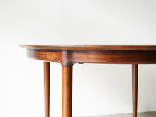 画像をギャラリービューアに読み込む, Danish Design Rosewood Extension Table デンマークデザイン ローズウッド  北欧ヴィンテージ 延長式 円形ダイニングテーブル
