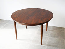 画像をギャラリービューアに読み込む, Danish Design Rosewood Extension Table デンマークデザイン ローズウッド  北欧ヴィンテージ 延長式 円形ダイニングテーブル
