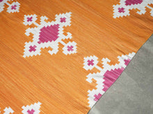 画像をギャラリービューアに読み込む, Danish Design The Rug Company Goodweave Orange Carpet Geometric Pattern オレンジカーペット 北欧デザイン ラグの幾何学模様
