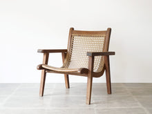 画像をギャラリービューアに読み込む, マホガニー材と籐のイージーチェア
