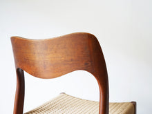 画像をギャラリービューアに読み込む, Niels O Møller Model71chair JLモラー  ニールスOモラー  チークとペーパーコードの椅子の背面に汚れなど
