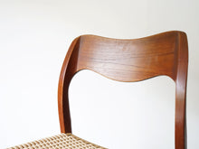 画像をギャラリービューアに読み込む, Niels O Møller Model71chair JLモラー  ニールスOモラー  チークとペーパーコードの椅子の彫刻的な背もたれ
