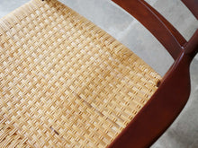 画像をギャラリービューアに読み込む, Ejner Larsen Aksel Bender Madsen Willy Beck アイナー ラーセン アクセル ベンダー マッセン ヴィリーベック 籐編み チークアームチェアの座面
