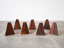 画像をギャラリービューアに読み込む, Kai Kristiansen Feldballe Møbelfabrik Rosewood Bookends カイクリスチャンセン フィールドボール モベルファブリク 北欧ヴィンテージ ローズウッド ブックエンド 
