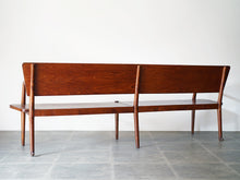 画像をギャラリービューアに読み込む, フリッツハンセン1940〜1950年代ビンテージのベンチ Fritz Hansen wood vintage Bench 木製の長椅子 ベンチの背面

