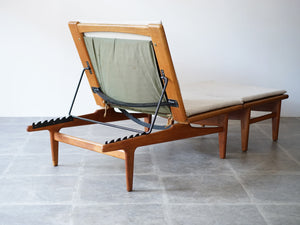 ハンスJウェグナー デイベッド 寝椅子 Getama製 ヴィンテージ Hans J Wegner GE1 Daybed ベッドの背面を急角度に