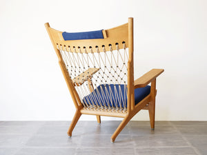 ハンスJウェグナー イージーチェア ラウンジチェア ヨハネスハンセン製ビンテージ Hans J. Wegner JH719 Chair ウェグナーの椅子の背面