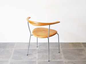 ハンスJウェグナー アームチェア ビンテージ PPモブラーHans J Wegner PP701 チェア アッシュ レザー ウェグナーの椅子の背面