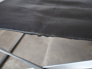 Poul Kjærholm PK91 E Kold Christensen EKC ポール ケアホルム E コルド クリステンセン ヴィンテージ品 折りたたみスツールの革の傷