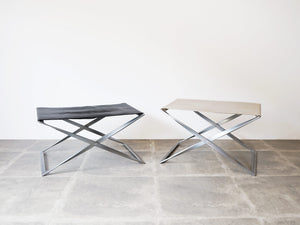 Poul Kjærholm PK91 E Kold Christensen EKC ポール ケアホルム E コルド クリステンセン ヴィンテージ品 折りたたみスツールの２台