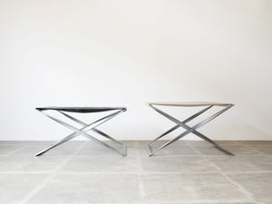 Poul Kjærholm PK91 E Kold Christensen EKC ポール ケアホルム E コルド クリステンセン ヴィンテージ品 折りたたみスツールの２台