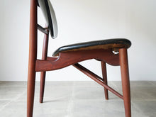 画像をギャラリービューアに読み込む, Finn Juhl Niels Vodder NV51 フィン ユール ニールス ヴォッダー  ヴィンテージ家具 チーク 革 レザー チェア
