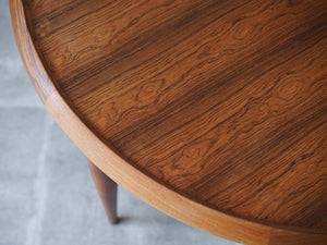 アイヴァンAヨハンソン ブラジリアンローズウッドの丸テーブル コーヒーテーブル Ejvind A.Johansson Reversable Table 北欧デザインのローテーブル ブラジリアンローズウッドの木目